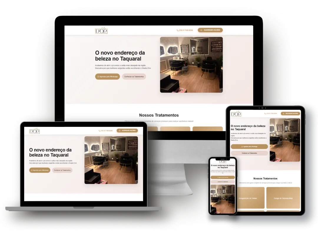 Mockup do Landing Page